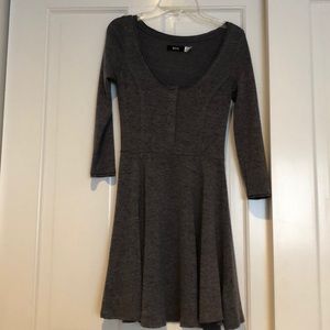 Gray sweater dress